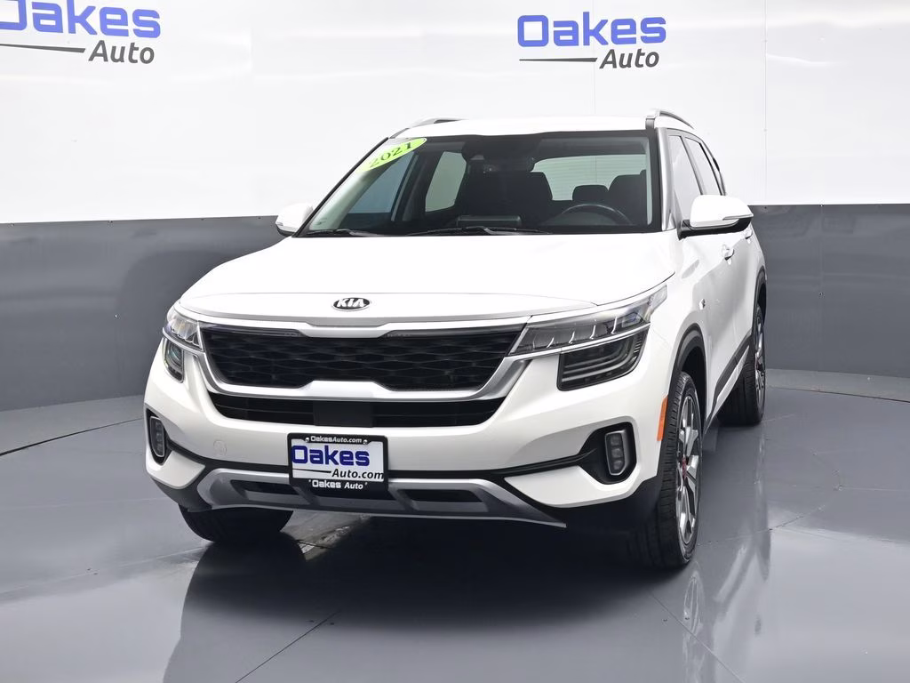 2021 Snow White Pearl Kia Seltos SX AWD SUV