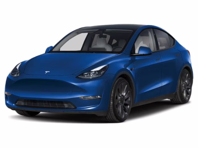 2024 Blue Tesla Model Y Performance AWD SUV