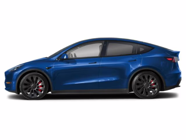 2024 Blue Tesla Model Y Performance AWD SUV