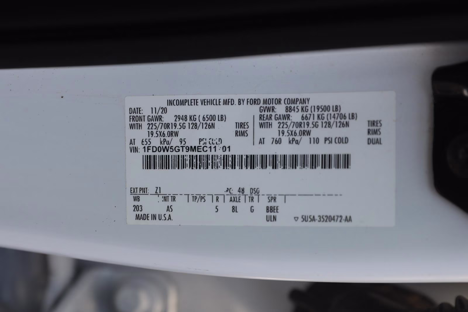 2021 Oxford White Ford Super Duty F-550 DRW XL RWD Truck