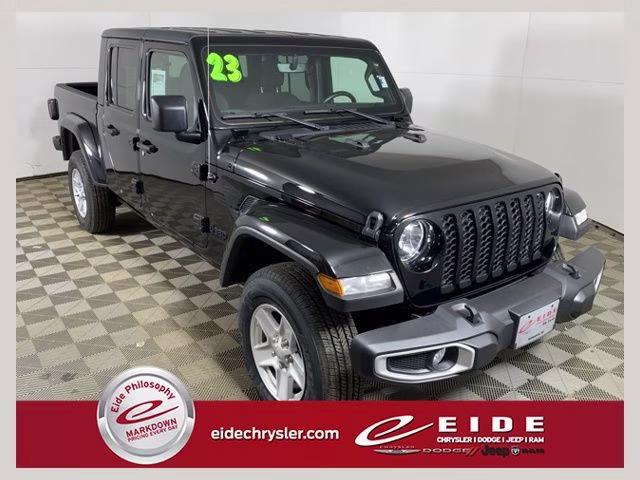 2023 Black Clearcoat Jeep Gladiator Sport S 4X4 Truck