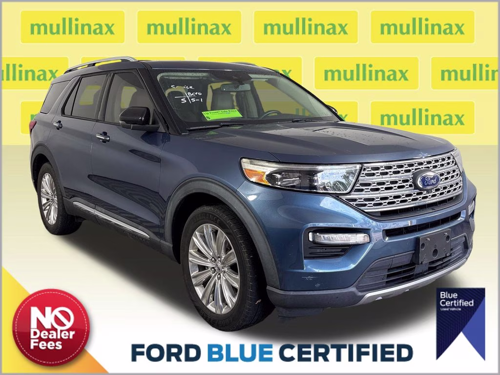 2020 Blue Metallic Ford Explorer Limited RWD SUV