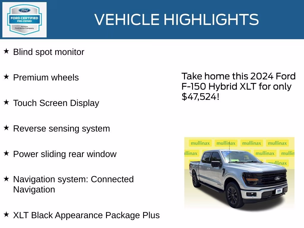 2024 Iconic Silver Metallic Ford F-150 XLT 4X4 Truck