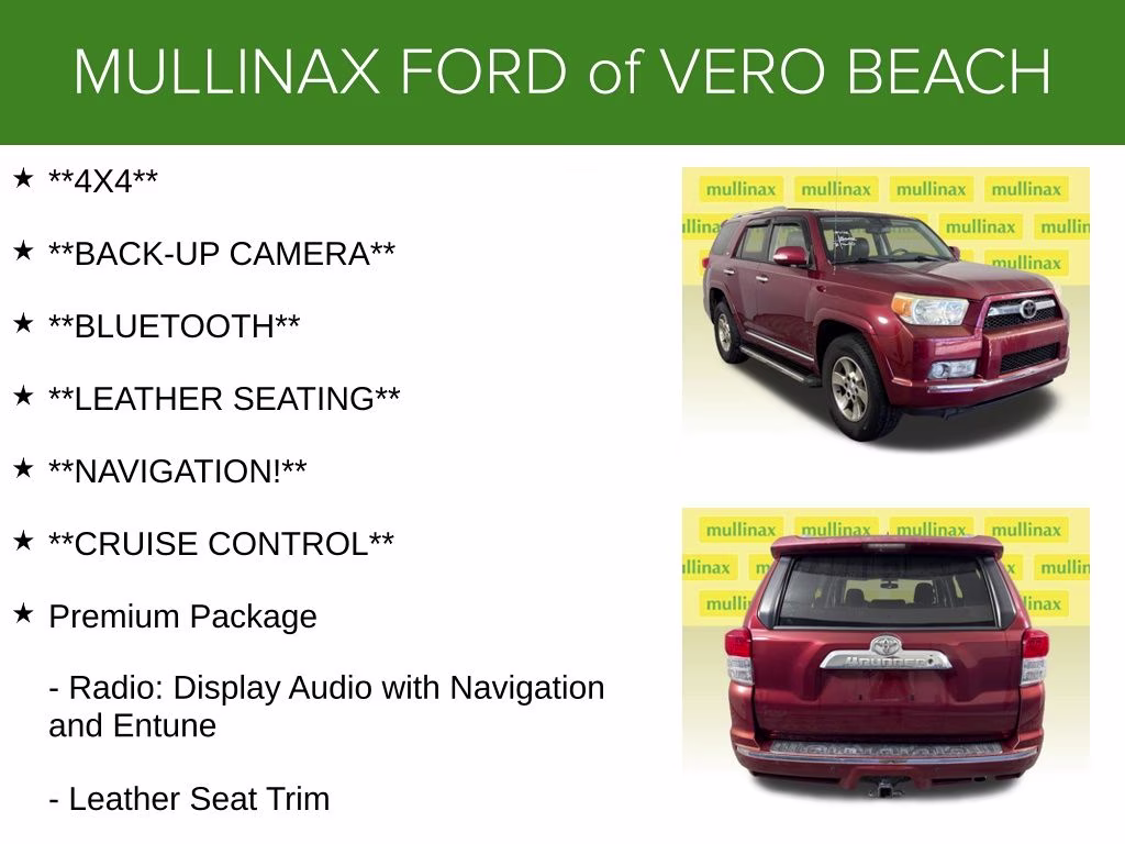2012 Salsa Red Pearl Toyota 4Runner SR5 4X4 SUV