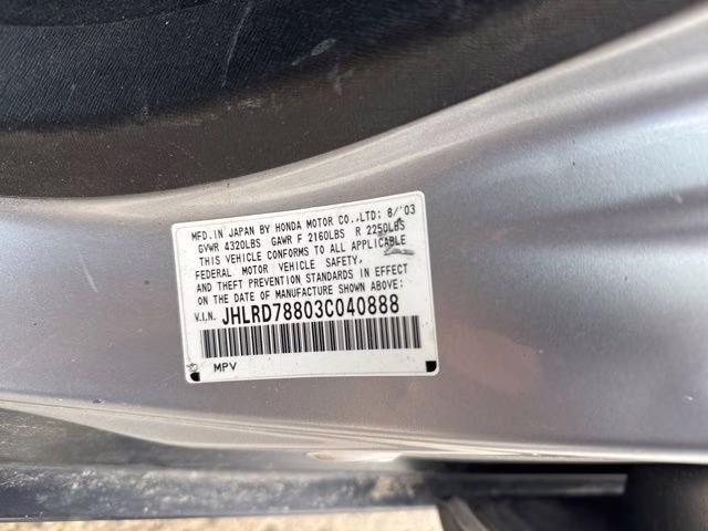 2003 Silver Honda CR-V EX 4X4 SUV