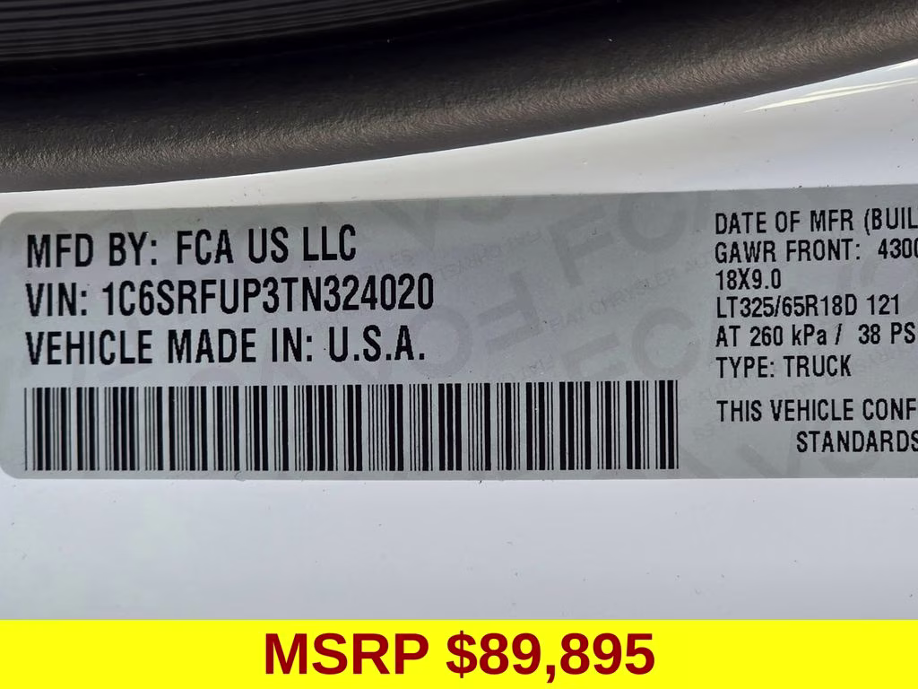 2026 Bright White Clearcoat Ram 1500 RHO 4X4 Truck