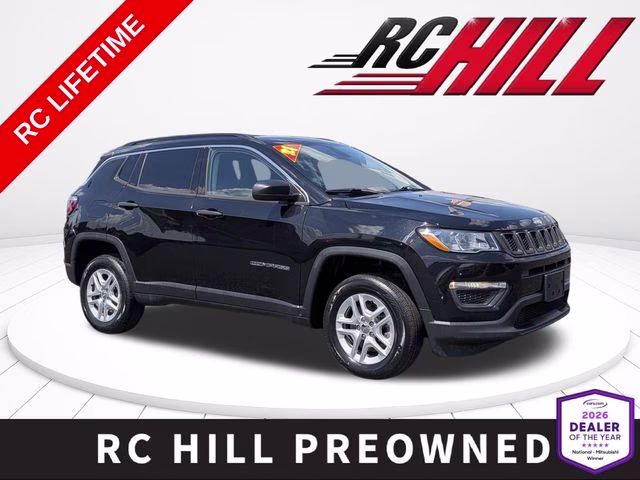 2021 Diamond Black Crystal Pearlcoat Jeep Compass Sport 4X4 SUV