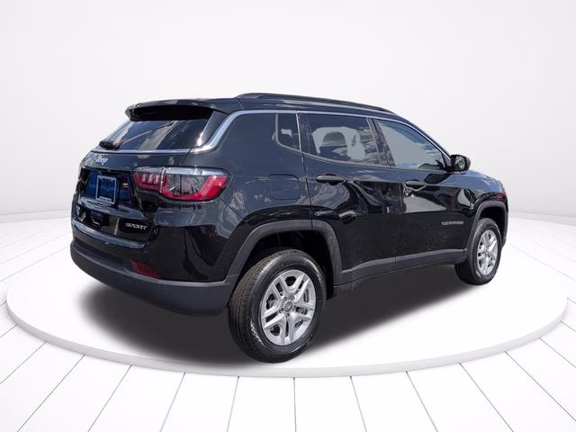 2021 Diamond Black Crystal Pearlcoat Jeep Compass Sport 4X4 SUV