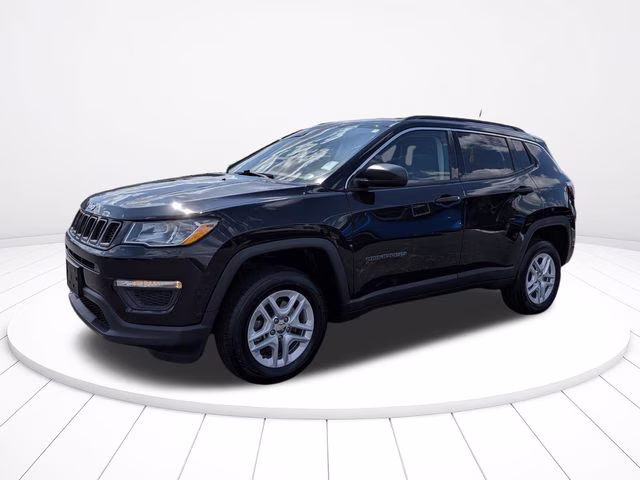 2021 Diamond Black Crystal Pearlcoat Jeep Compass Sport 4X4 SUV