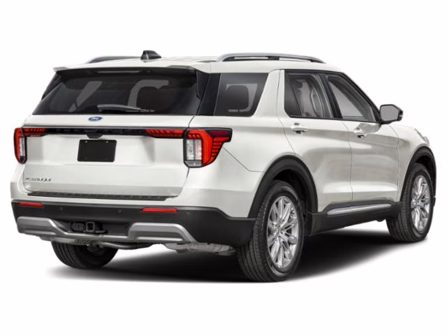2026 Star White Metallic Tri-Coat Ford Explorer Platinum RWD SUV