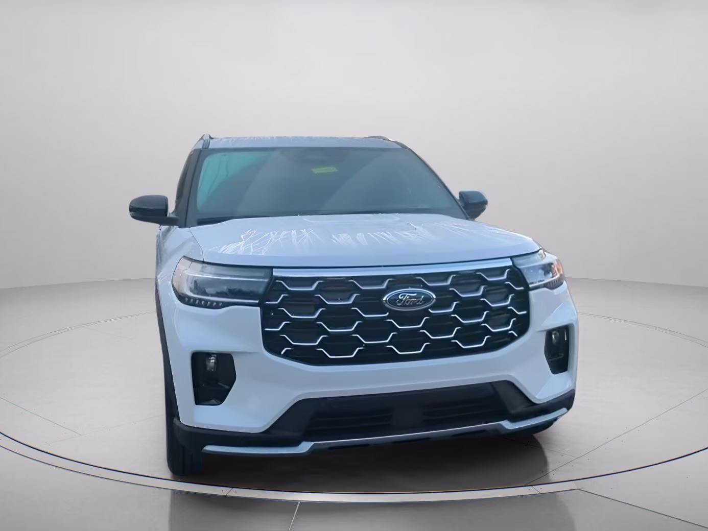 2026 Star White Metallic Tri-Coat Ford Explorer Platinum RWD SUV