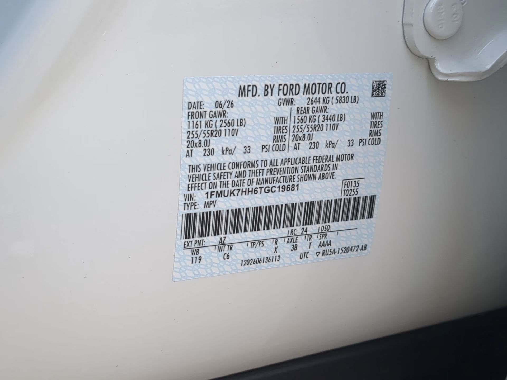 2026 Star White Metallic Tri-Coat Ford Explorer Platinum RWD SUV
