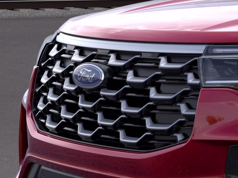 2026 Rapid Red Metallic Tinted Clearcoat Ford Explorer Platinum RWD SUV