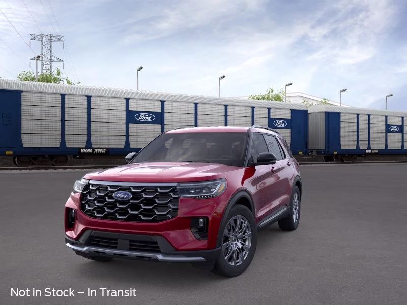 2026 Rapid Red Metallic Tinted Clearcoat Ford Explorer Platinum RWD SUV