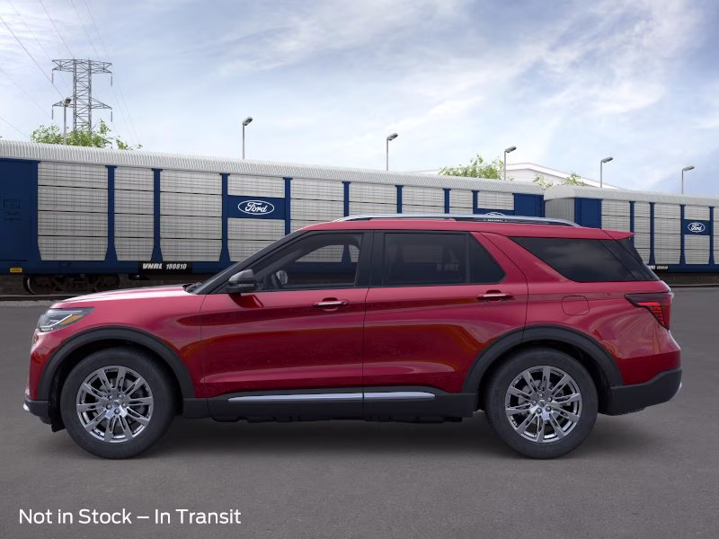 2026 Rapid Red Metallic Tinted Clearcoat Ford Explorer Platinum RWD SUV