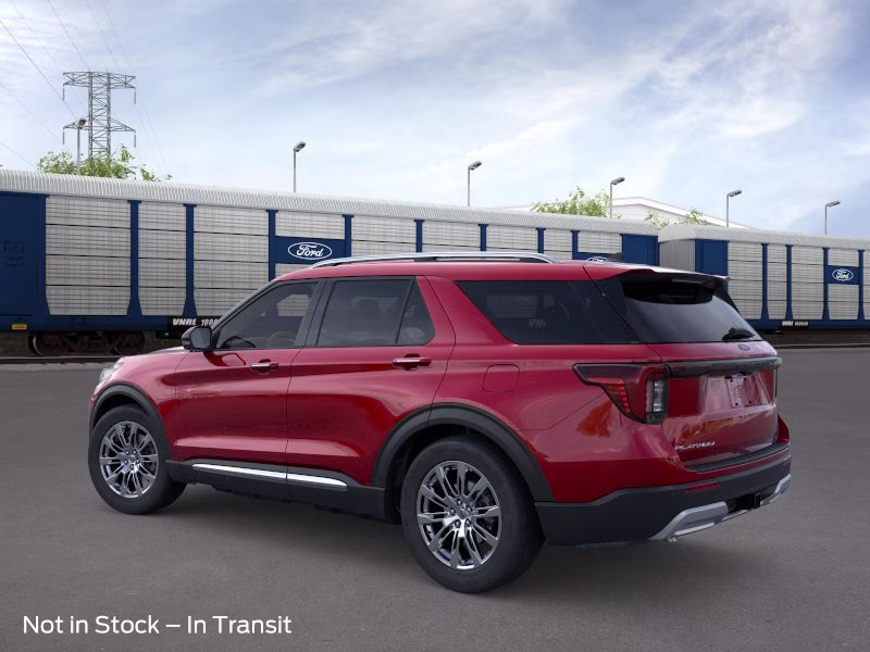 2026 Rapid Red Metallic Tinted Clearcoat Ford Explorer Platinum RWD SUV