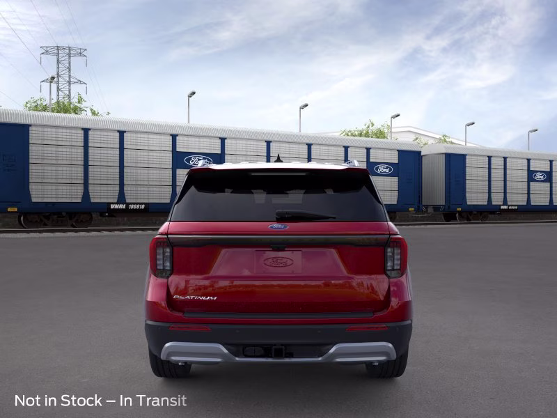 2026 Rapid Red Metallic Tinted Clearcoat Ford Explorer Platinum RWD SUV