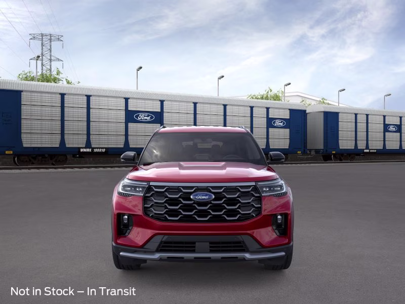 2026 Rapid Red Metallic Tinted Clearcoat Ford Explorer Platinum RWD SUV