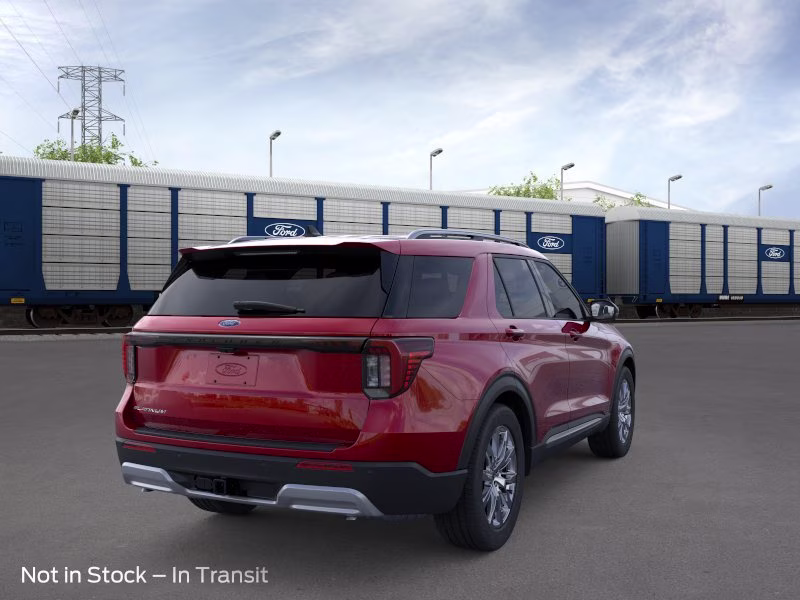 2026 Rapid Red Metallic Tinted Clearcoat Ford Explorer Platinum RWD SUV
