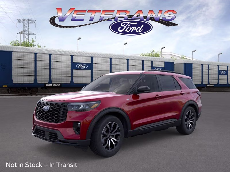 2026 Rapid Red Metallic Tinted Clearcoat Ford Explorer ST-Line RWD SUV