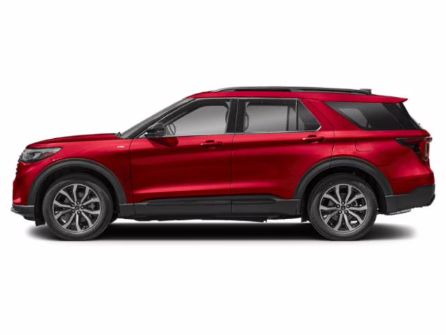 2026 Rapid Red Metallic Tinted Clearcoat Ford Explorer ST-Line RWD SUV