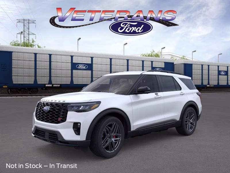 2026 Star White Metallic Tri-Coat Ford Explorer ST 4X4 SUV