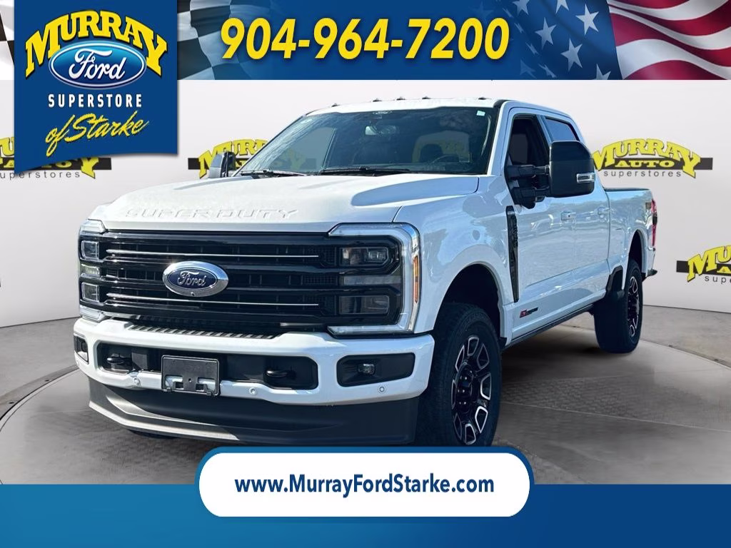 2025 White Metallic Ford Super Duty F-350 SRW Platinum 4X4 Truck