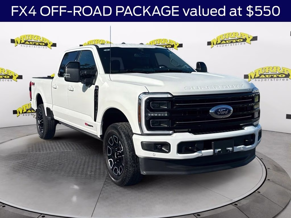 2025 White Metallic Ford Super Duty F-350 SRW Platinum 4X4 Truck