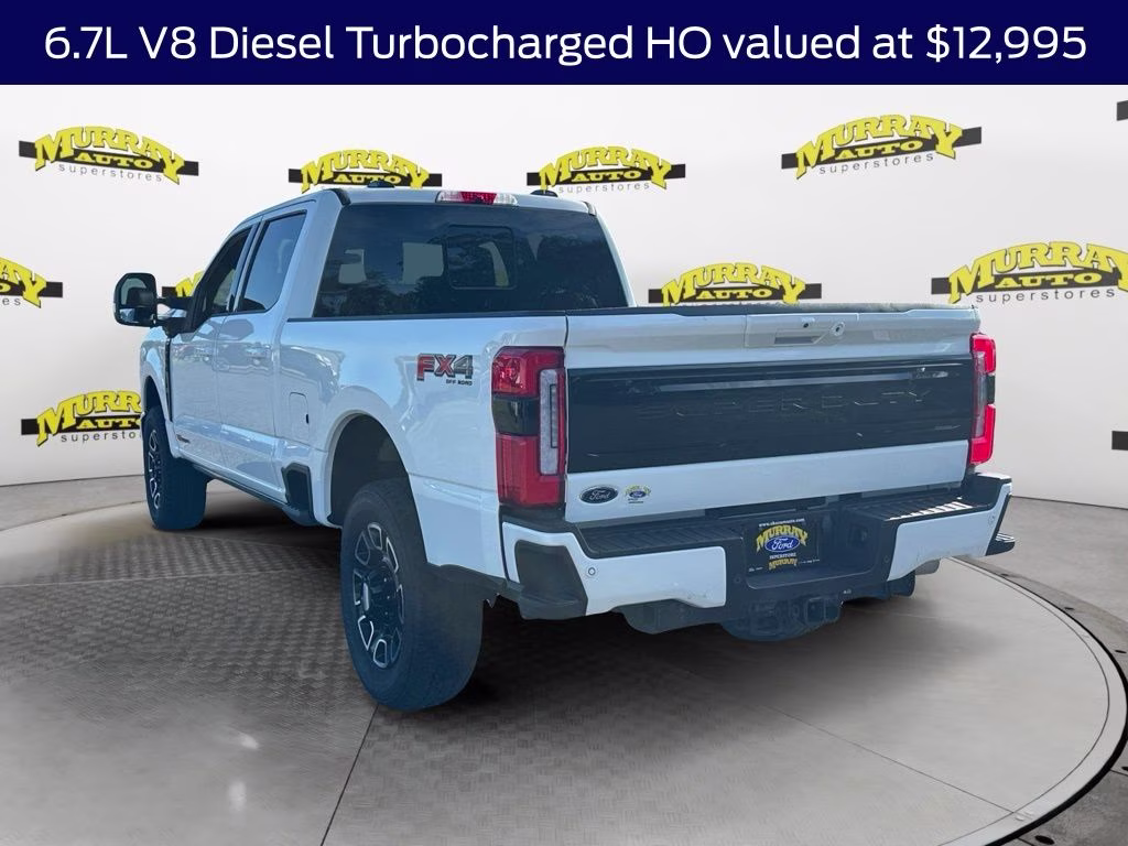 2025 White Metallic Ford Super Duty F-350 SRW Platinum 4X4 Truck