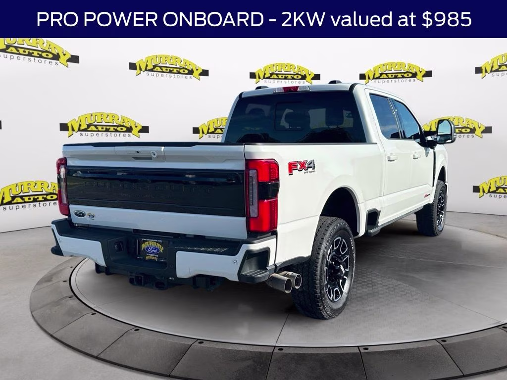 2025 White Metallic Ford Super Duty F-350 SRW Platinum 4X4 Truck