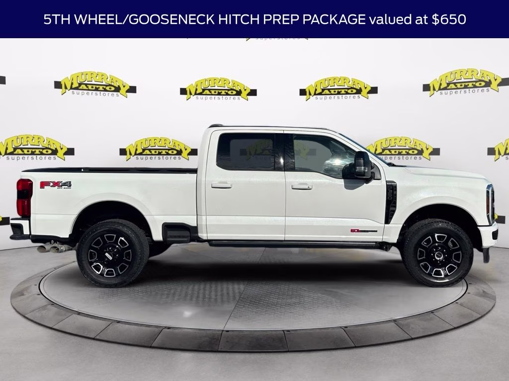 2025 White Metallic Ford Super Duty F-350 SRW Platinum 4X4 Truck