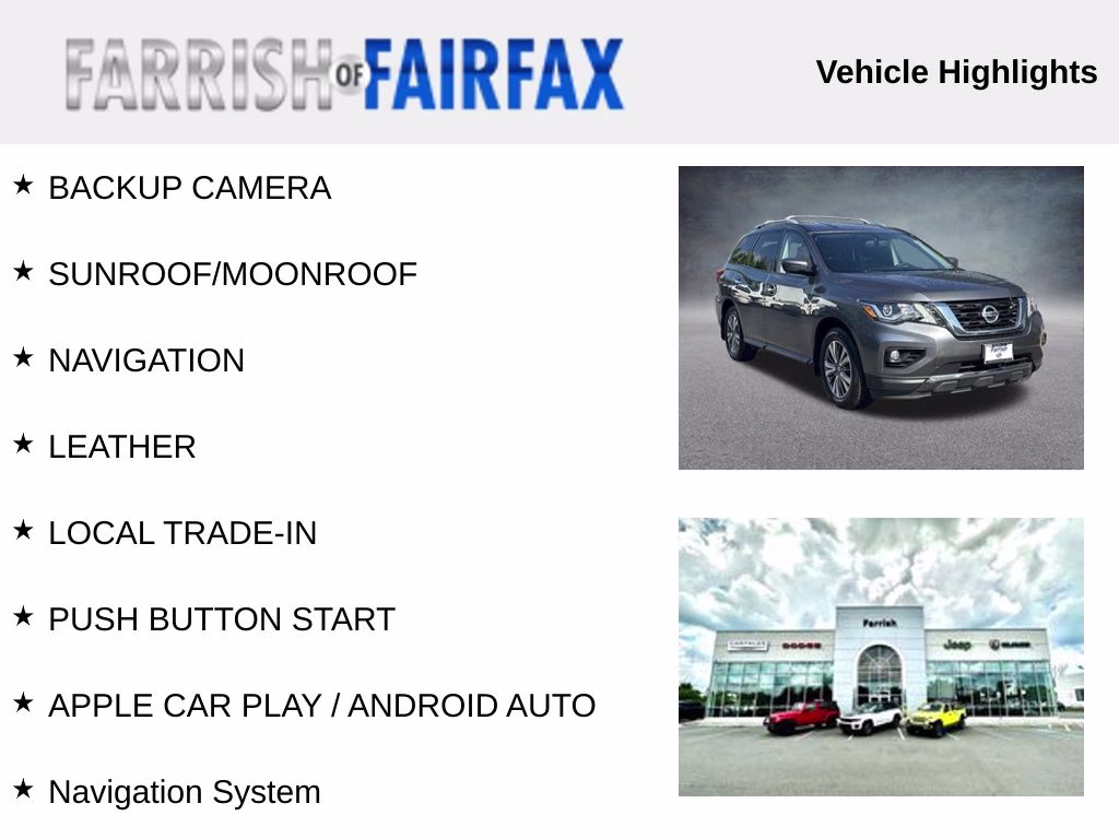 2019 Gun Metallic Nissan Pathfinder SL FWD SUV