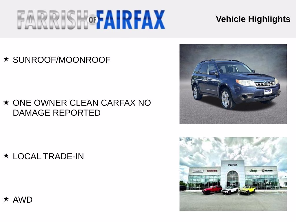 2012 Marine Blue Pearl Subaru Forester 2.5XT AWD SUV