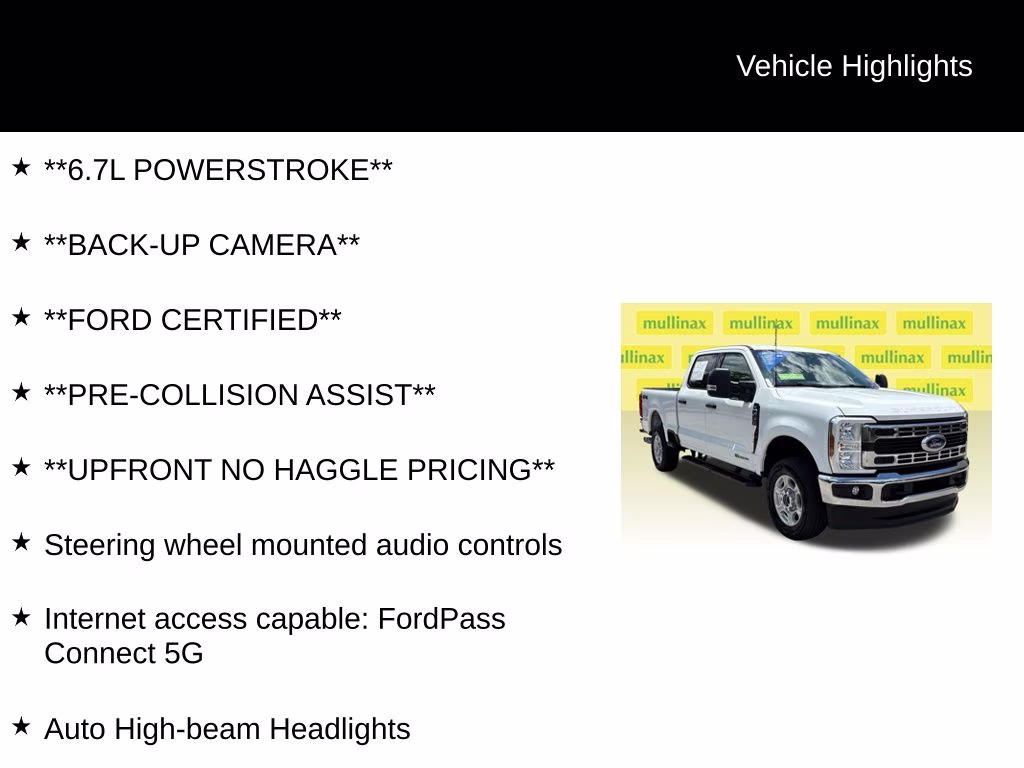 2025 Oxford White Ford Super Duty F-250 SRW XLT 4X4 Truck