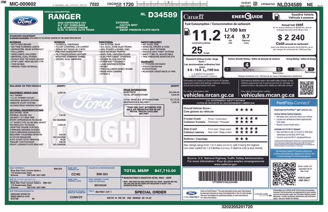 2022 Cactus Gray Ford Ranger XLT 4X4 Truck