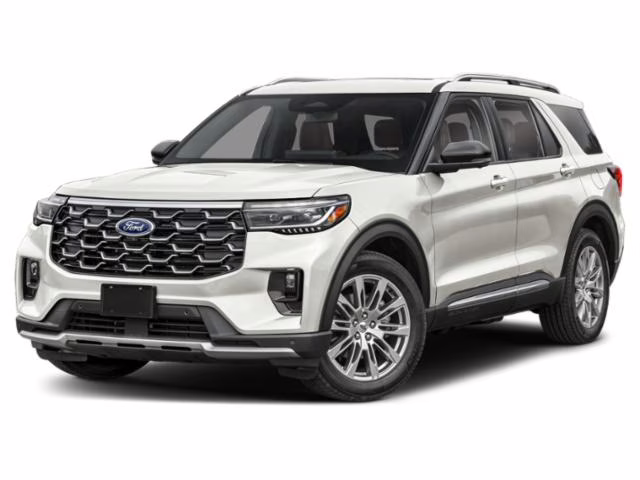 2026 Star White Metallic Tri-Coat Ford Explorer Platinum 4X4 SUV