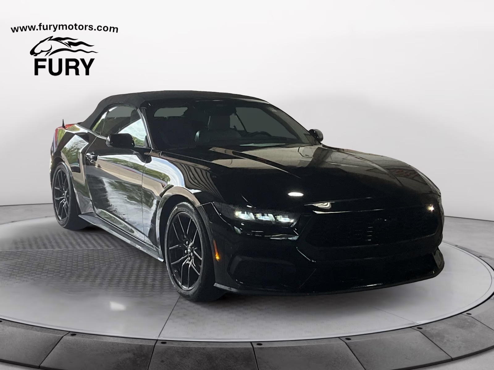 2025 Black Ford Mustang EcoBoost Premium RWD Convertible