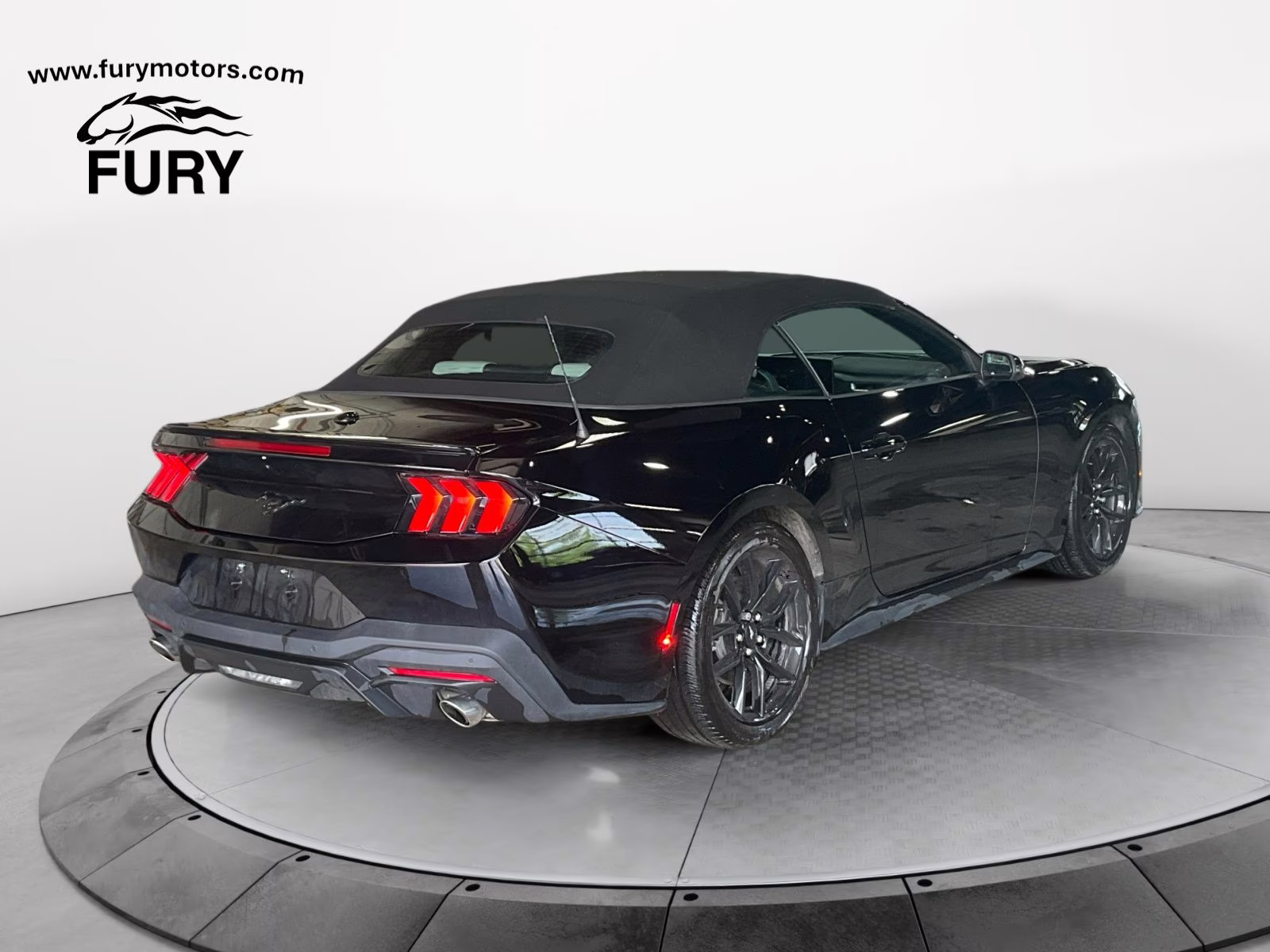 2025 Black Ford Mustang EcoBoost Premium RWD Convertible