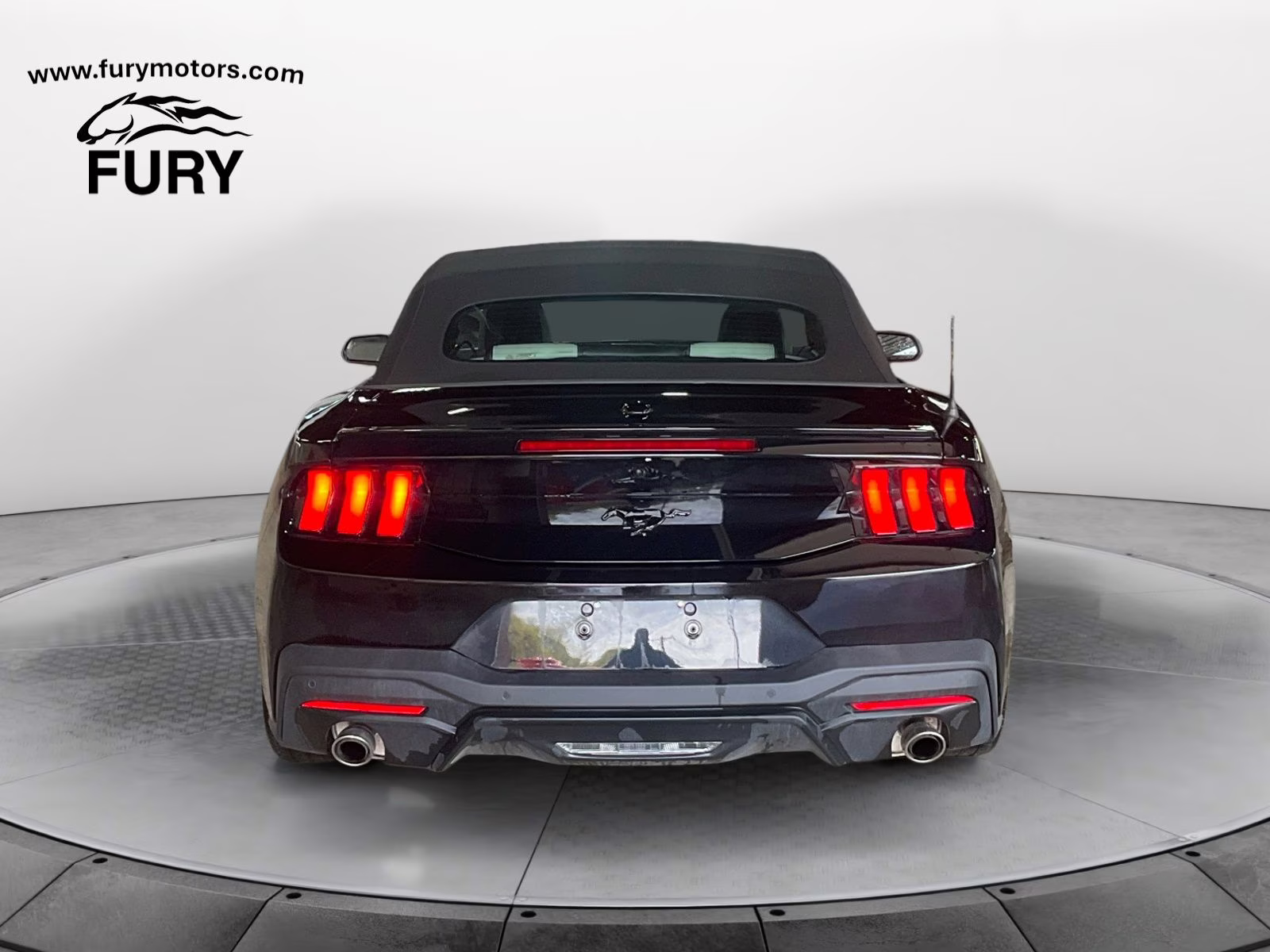 2025 Black Ford Mustang EcoBoost Premium RWD Convertible
