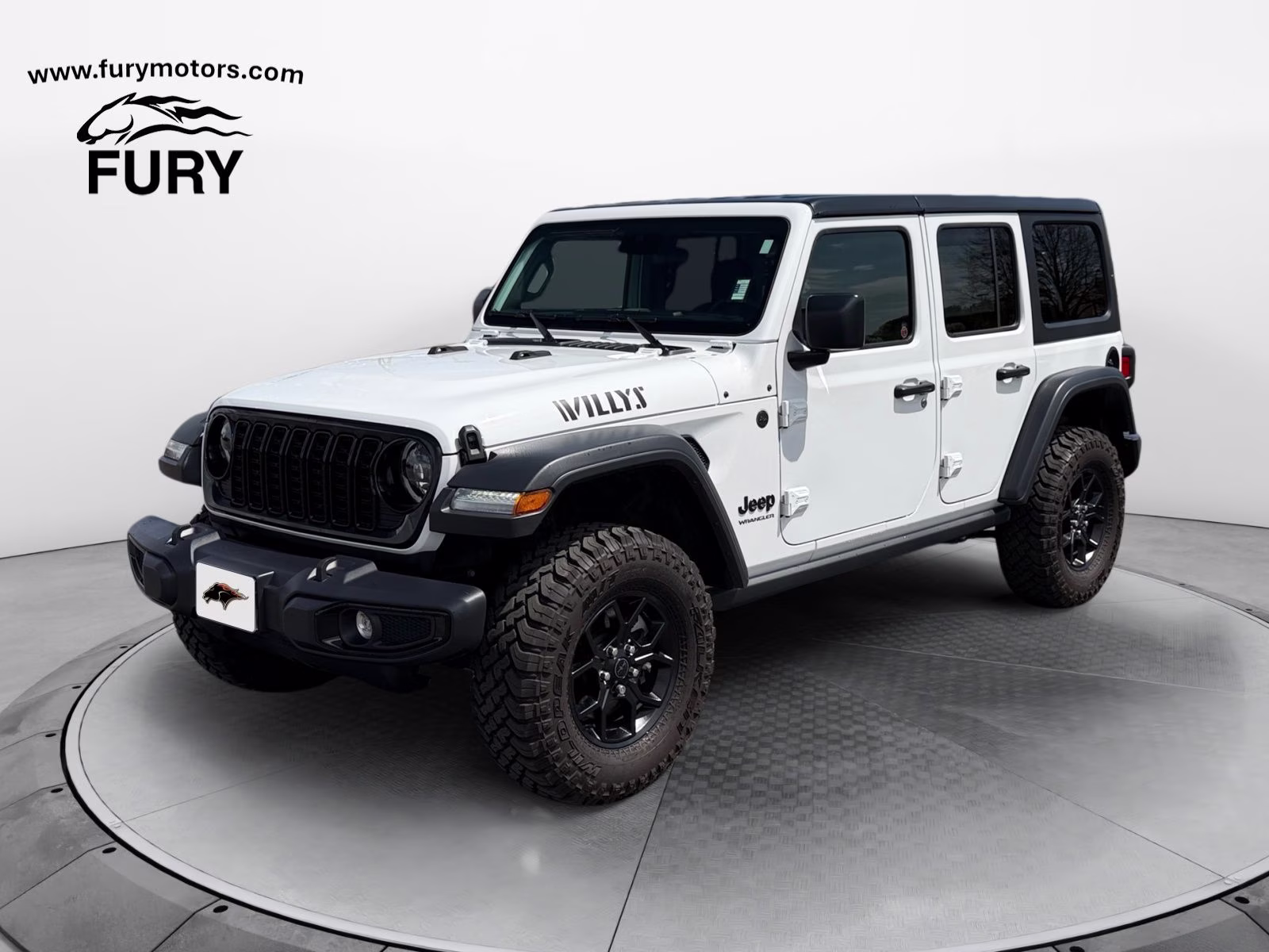 2025 Bright White Clearcoat Jeep Wrangler Willys 4X4 SUV