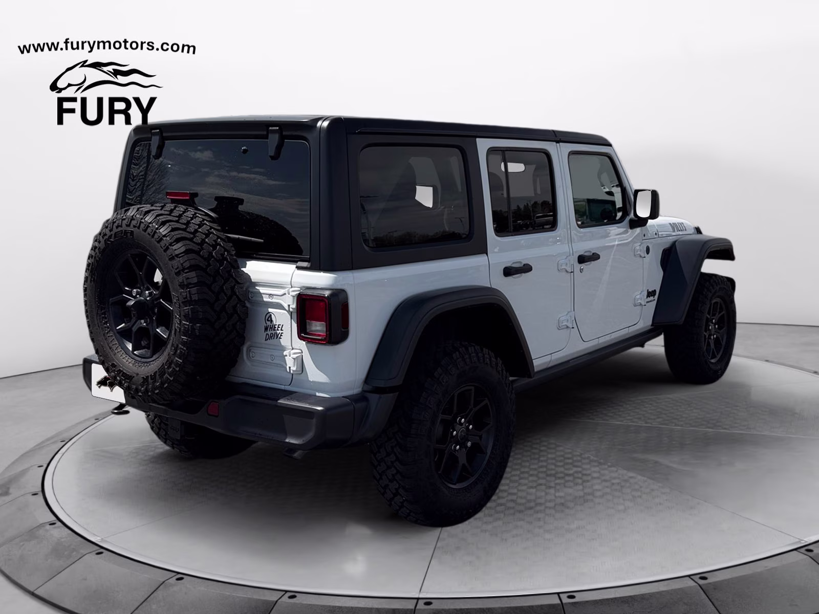 2025 Bright White Clearcoat Jeep Wrangler Willys 4X4 SUV