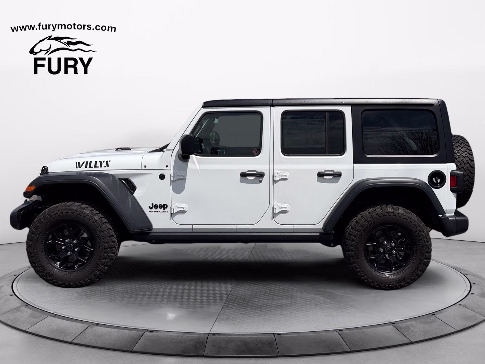 2025 Bright White Clearcoat Jeep Wrangler Willys 4X4 SUV