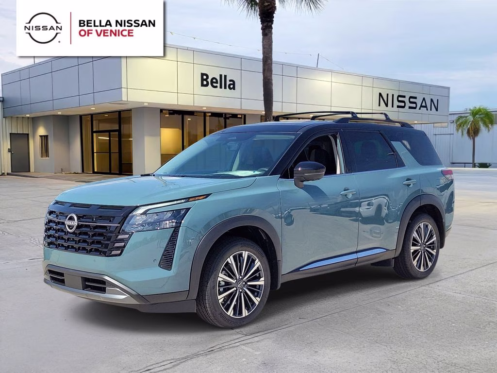 2026 Baltic Teal/Super Black Nissan Pathfinder Platinum FWD SUV