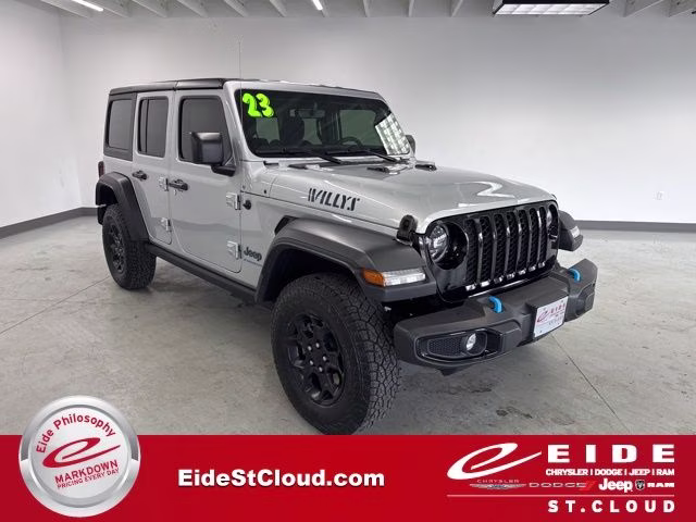 2023 Silver Zynith Clearcoat Jeep Wrangler Base 4xe 4X4 SUV