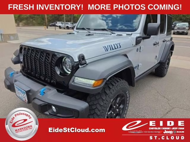 2023 Silver Zynith Clearcoat Jeep Wrangler Base 4xe 4X4 SUV