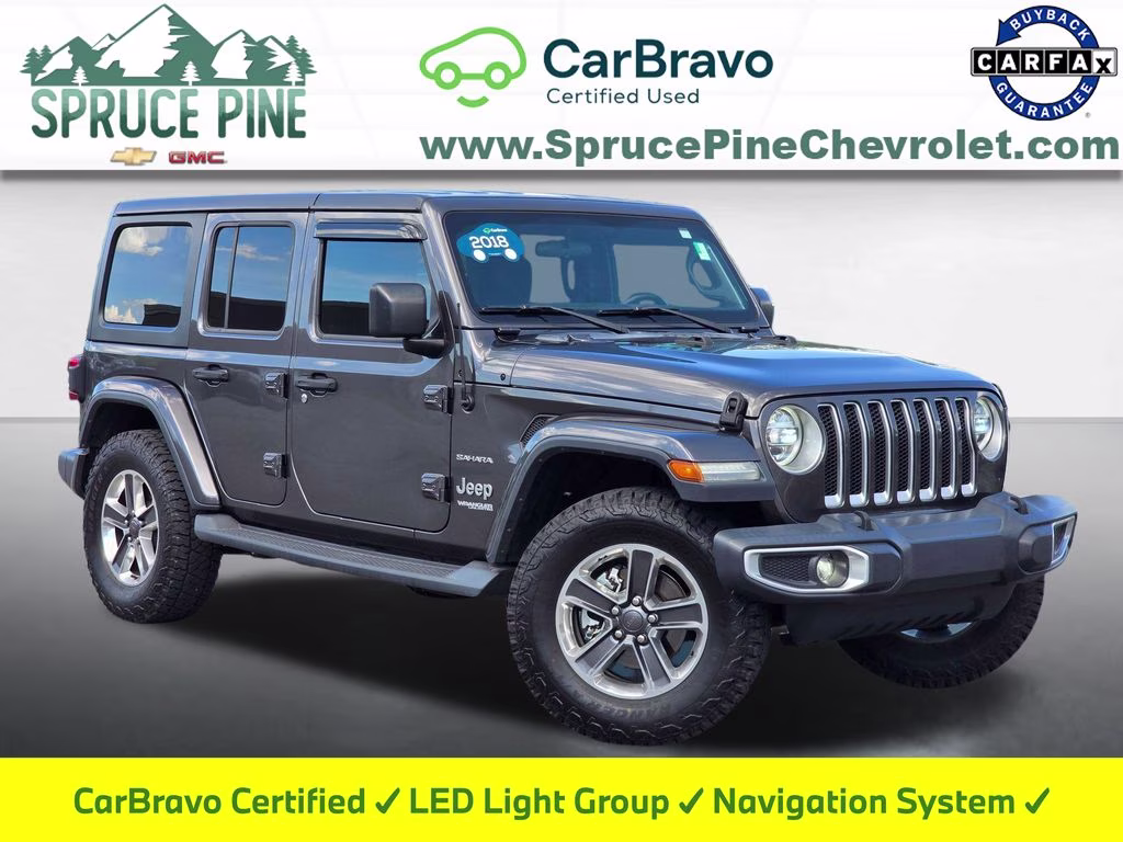 2018 Granite Crystal Metallic Clearcoat Jeep Wrangler Unlimited Sahara 4X4 SUV