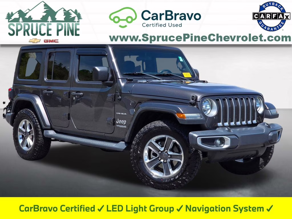 2018 Granite Crystal Metallic Clearcoat Jeep Wrangler Unlimited Sahara 4X4 SUV