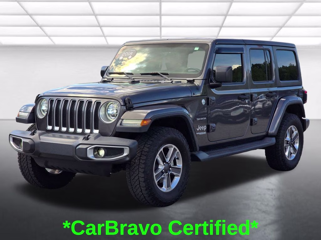 2018 Granite Crystal Metallic Clearcoat Jeep Wrangler Unlimited Sahara 4X4 SUV