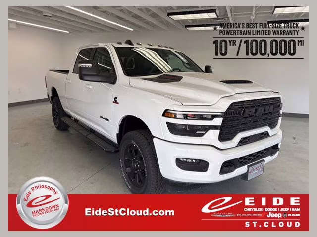 2026 Bright White Clearcoat Ram 3500 Laramie Night Edition 4X4 Truck