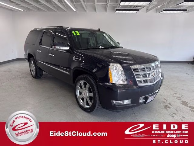 2013 Sapphire Blue Metallic Cadillac Escalade ESV Platinum Edition AWD SUV